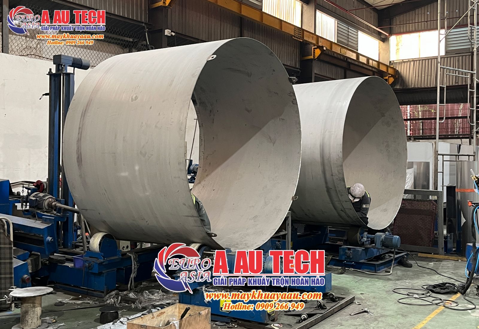 Gia công bồn chứa sơn tại Á Âu