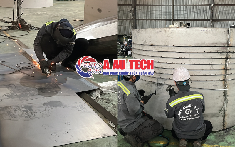  gia công bồn khuấy gia nhiệt thực phẩm