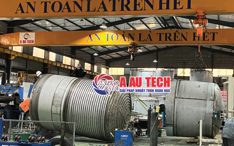  gia công bồn khuấy gia nhiệt thực phẩm