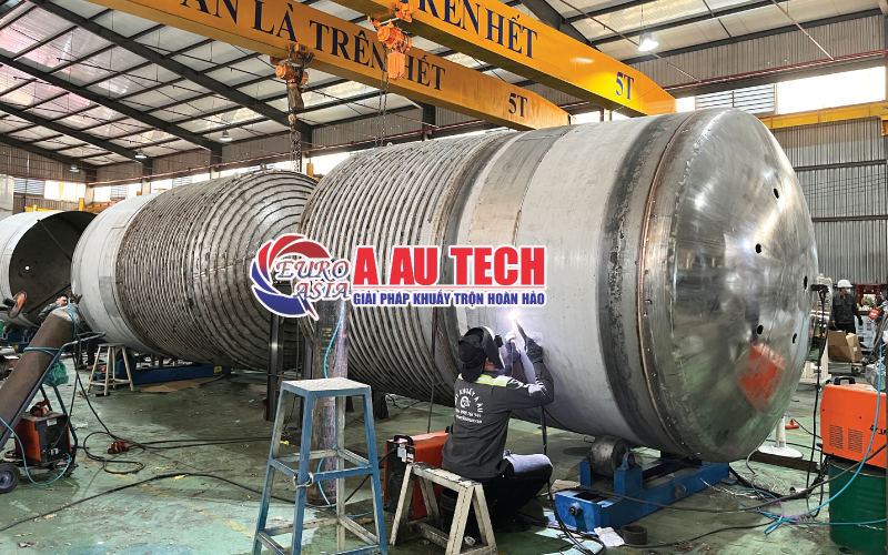  gia công bồn khuấy gia nhiệt thực phẩm