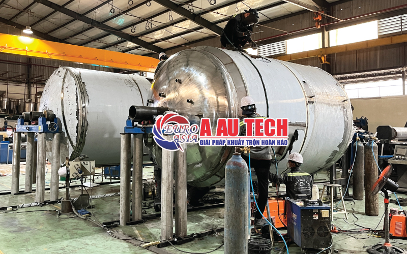  gia công bồn khuấy gia nhiệt thực phẩm