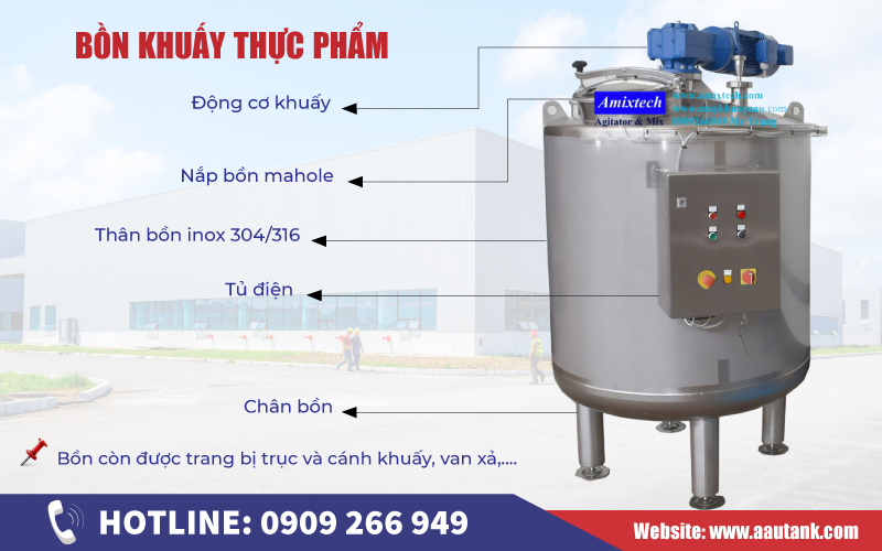 Bồn khuấy thực phẩm 