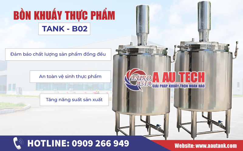 Những lợi ích khi sử dụng bồn khuấy inox thực phẩm 