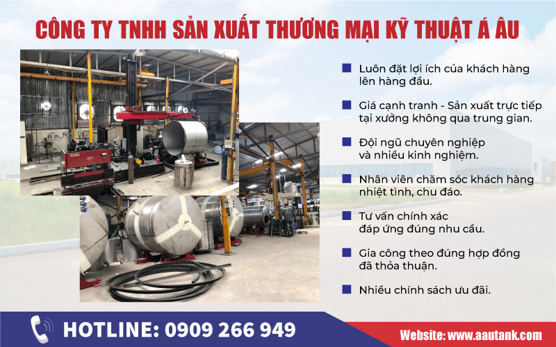 Á Âu - Cung cấp bồn chứa nắp bán nguyệt