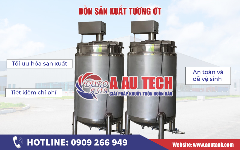 Ưu điểm của bồn nấu tương ớt Á Âu