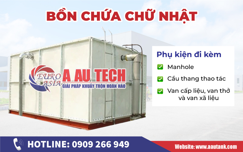 Cấu tạo của bồn chứa chữ nhật