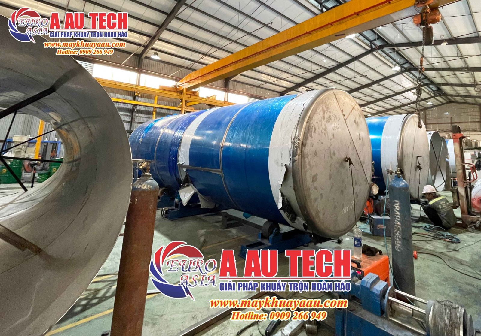 Gia công bồn chứa, silo tại Á Âu 