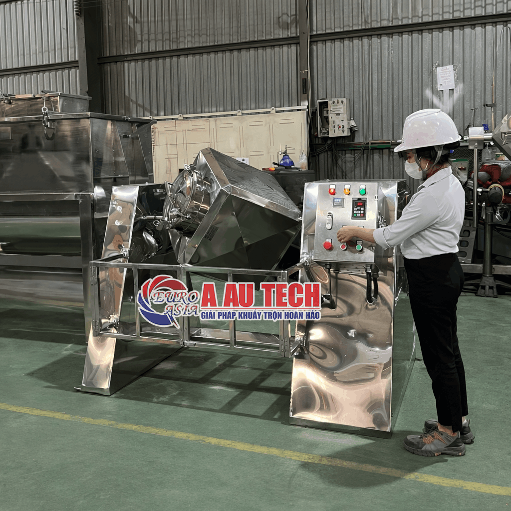 máy trộn hình lập phương