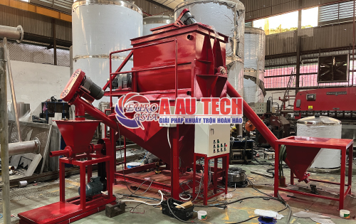 máy trộn bột xây dựng 2 tầng