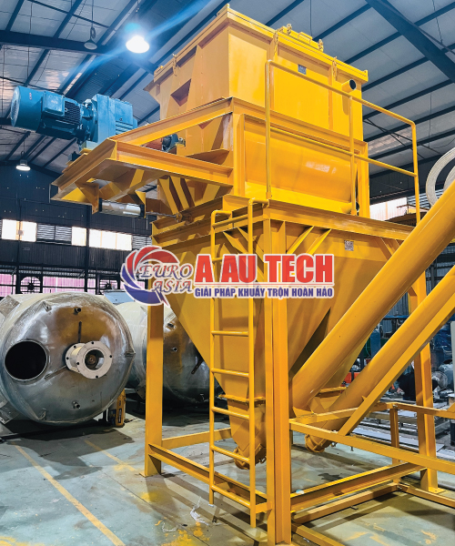 máy trộn bột trét 2 tầng