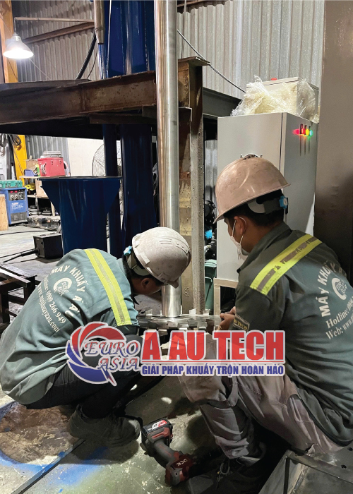 máy khuấy sơn sàn thao tác 215HP