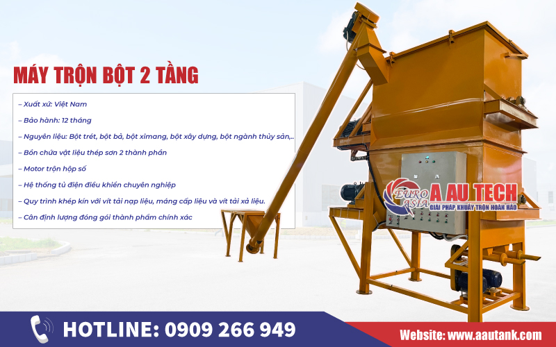 Thông tin kỹ thuật máy trộn 2 tầng