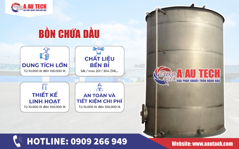 Ưu điểm bồn chứa dầu tại Á Âu