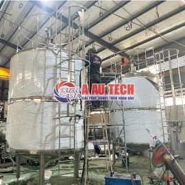 Bồn khuấy giữ nhiệt nước trái cây 8000 lít theo yêu cầu