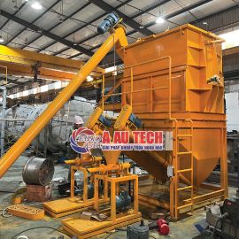 Á Âu hoàn thành lắp đặt máy trộn bột xây dựng 2 tầng